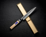 JINZABUROU Aohagane Kurouchi Syoubu(Sakura wood handle)300mm