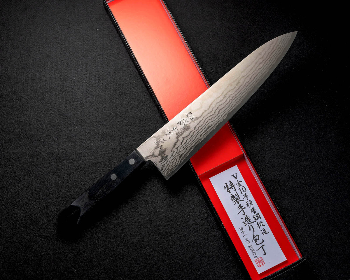 誠貴作 V金10号積層鋼 牛刀 240mm – Kyoto Kotani Kanamono