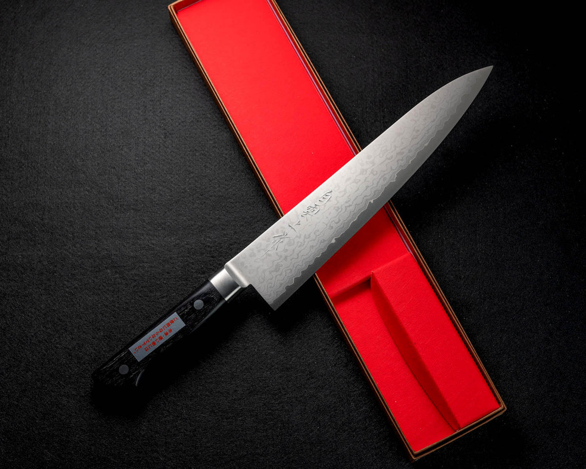 白雲上作 V金10号口金付積層 牛刀 270mm〈M107〉 – Kyoto Kotani Kanamono
