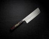 JINZABUROU Ginshikou Warikomi Kasumitogi Nakiri knife（Rosewood handle）