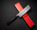 JINZABUROU Ginshikou Warikomi Kasumitogi Nakiri knife（Rosewood handle）