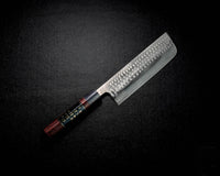 JINZABUROU Kinshikou Warikomi Suminagashi Nakiri knife（Rosewood handle）