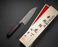 Shigekisaku Habakiri Santokuknife　（Octagonal ebony handle）