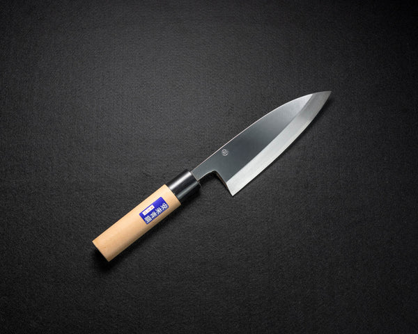 JINZABUROU Aohagane Kasumitogi Deba（Sakura wood handle）165mm